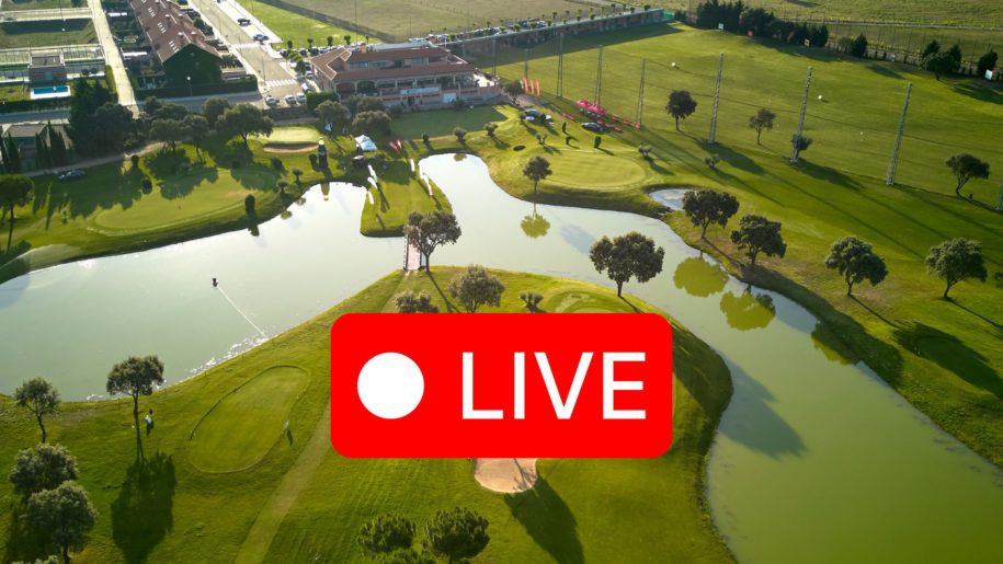 El campo de golf en directo